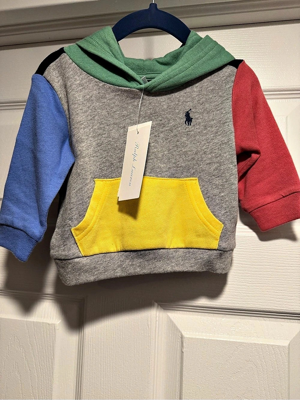 Ralph Lauren Color-Blocked Fleece Hoodie Baby 6M